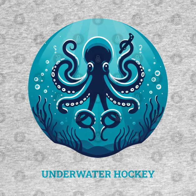 Underwater Hockey Octopush by ThesePrints